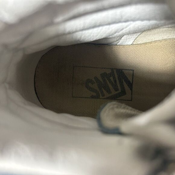 Vans Sk8 Hi Reissue Women's Size 7.5 Blue Canvas Suede Side Zip Skate Shoes Used - Picture 11 of 12